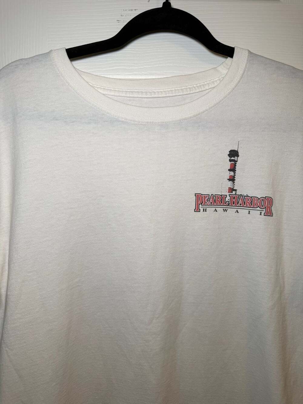 Hanes Pearl Harbor Hawaii Size M White T-Shirt